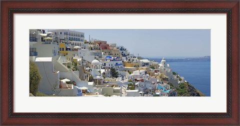 Framed Houses in a city, Santorini, Cyclades Islands, Greece Print