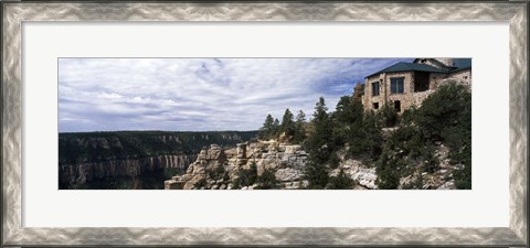 Framed Low angle view of a building, Grand Canyon Lodge, Bright Angel Point, North Rim, Grand Canyon National Park, Arizona, USA Print