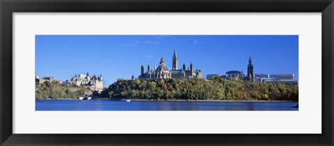 Framed Government building on a hill, Parliament Building, Parliament Hill, Ottawa, Ontario, Canada Print