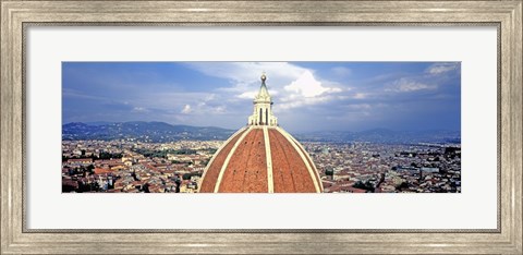 Framed High section view of a church, Duomo Santa Maria Del Fiore, Florence, Tuscany, Italy Print