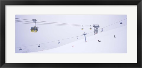 Framed Ski lifts in a ski resort, Arlberg, St. Anton, Austria Print