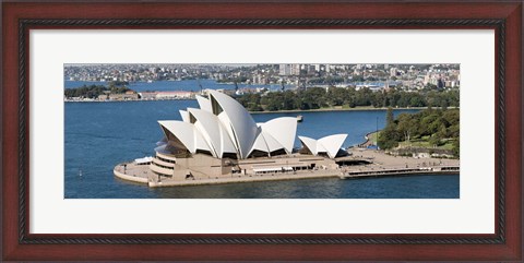Framed Aerial view of Sydney Opera House, Sydney Harbor, Sydney, New South Wales, Australia Print