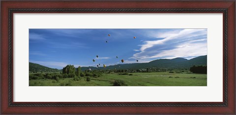 Framed Hot Air Balloon Rodeo, Steamboat Springs, Colorado (horizontal) Print