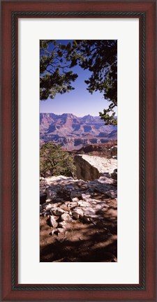 Framed Rock formations, Mather Point, South Rim, Grand Canyon National Park, Arizona, USA Print