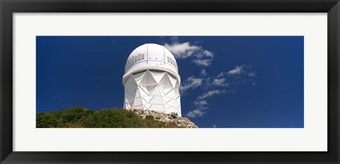 Framed Observatory on a hill, Kitt Peak National Observatory, Arizona Print