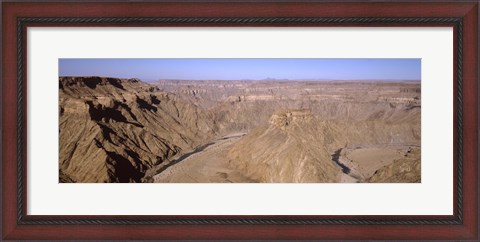 Framed Oxbow bend in a canyon, Fish River Canyon, Namibia Print