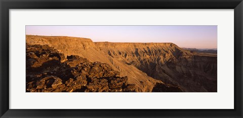Framed Cliffs at sunset, Fish River Canyon, Namibia Print