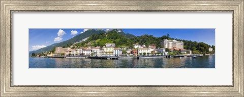 Framed Town at the waterfront, Tremezzo, Lake Como, Como, Lombardy, Italy Print