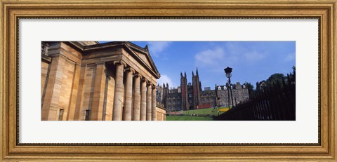 Framed Art museum with Free Church Of Scotland in the background, National Gallery Of Scotland, The Mound, Edinburgh, Scotland Print
