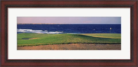 Framed Golf course at dusk, The Cascades Golf And Country Club, Soma Bay, Hurghada, Egypt Print