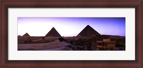 Framed Pyramids at sunset, Giza, Egypt Print