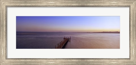 Framed Pier in the sea, Ras Um Sid, Sharm al-Sheikh, Sinai Peninsula, Egypt Print