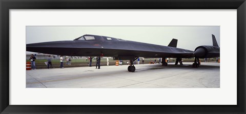 Framed Lockheed SR-71 Blackbird on a runway Print