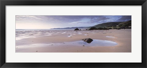 Framed Beach, Putsborough, North Devon, Devon, England Print