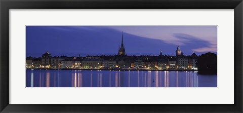 Framed Buildings at the waterfront, Lake Malaren, Gamla Stan, Stockholm, Sweden Print