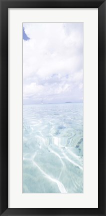 Framed Rippled pattern on blue water surface, Cinnamon Bay, St. John, US Virgin Islands Print
