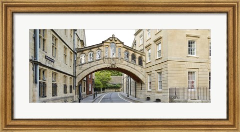 Framed Bridge across a road, Bridge of Sighs, New College Lane, Hertford College, Oxford, Oxfordshire, England Print
