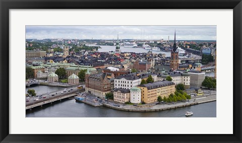 Framed High angle view of a city, Stockholm, Sweden Print