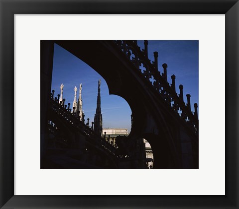 Framed Low angle view of a cathedral, Duomo Di Milano, Milan, Lombardy, Italy Print