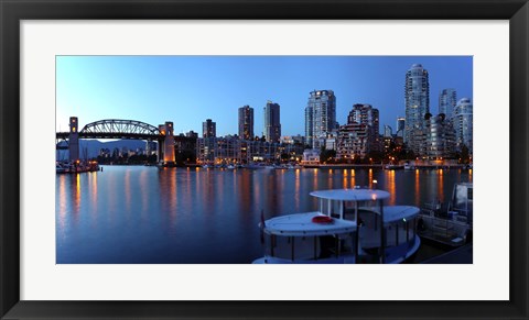 Framed Skyscrapers at the waterfront, Burrard Bridge, False Creek, Vancouver, British Columbia, Canada 2011 Print