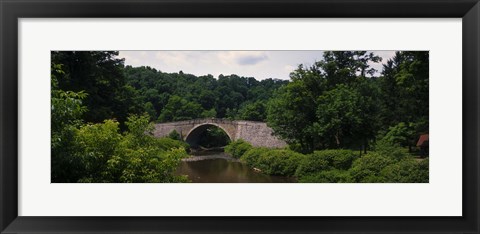 Framed Arch bridge across Casselman River, Casselman Bridge, Casselman River Bridge State Park, Garrett County, Maryland, USA Print
