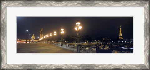 Framed Pont Alexandre III with the Eiffel Tower and Hotel Des Invalides in the background, Paris, Ile-de-France, France Print