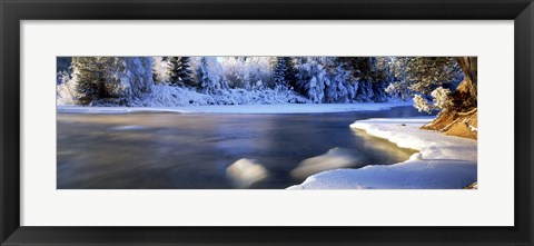 Framed Dal River in winter, Dalarna Province, Sweden Print