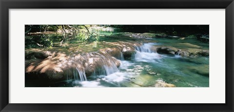 Framed River flowing in summer afternoon light, Siagnole River, Provence-Alpes-Cote d&#39;Azur, France Print