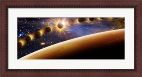 Framed Eclipse of the sun Print