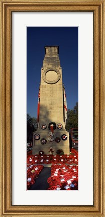 Framed Cenotaph and wreaths, Whitehall, Westminster, London, England Print