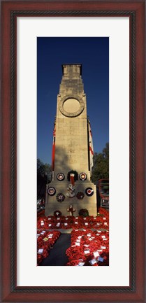 Framed Cenotaph and wreaths, Whitehall, Westminster, London, England Print