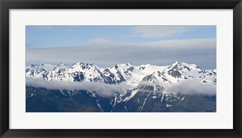 Framed Snow covered mountains, Hurricane Ridge, Olympic National Park, Washington State, USA Print
