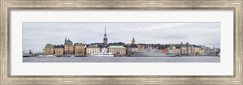 Framed Boats and Buildings at the Waterfront, Gamla Stan, Stockholm, Sweden 2011 Print