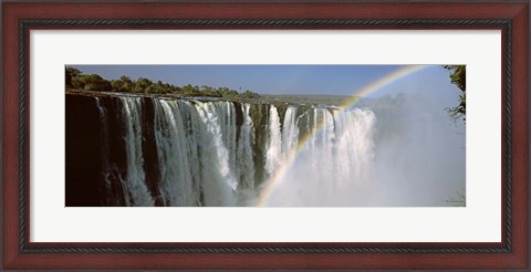 Framed Rainbow over Victoria Falls, Zimbabwe Print