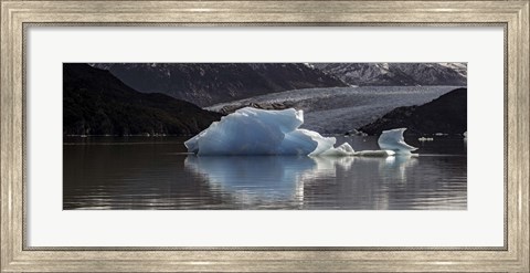 Framed Iceberg in a lake, Gray Glacier, Torres del Paine National Park, Magallanes Region, Patagonia, Chile, Lake Print