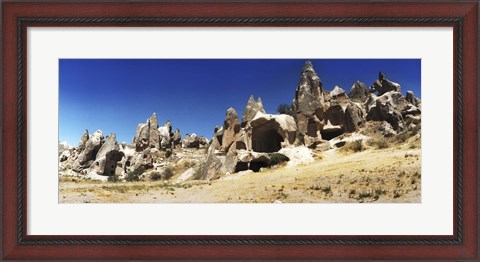Framed Landscape with the caves and Fairy Chimneys, Cappadocia, Central Anatolia Region, Turkey Print