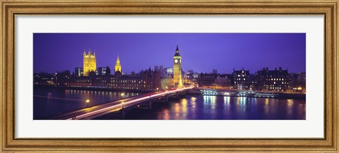 Framed England, London, Parliament, Big Ben Print