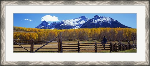 Framed Last Dollar Ranch, Ridgeway, Colorado, USA Print