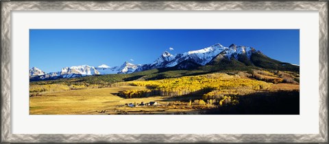 Framed USA, Colorado, Ridgeway, Last Dollar Ranch, autumn Print