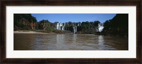 Framed Waterfall in a forest, Iguacu Falls, Iguacu National Park, Argentina Print