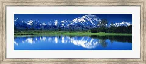 Framed Mt McKinley and Wonder Lake Denali National Park AK Print