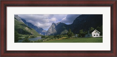 Framed House on a Mountainside, Marstein, Norway Print