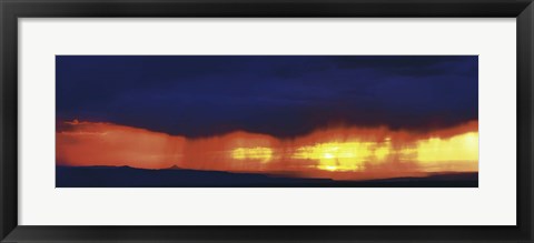 Framed Storm along the high road to Taos Santa Fe NM Print