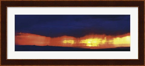 Framed Storm along the high road to Taos Santa Fe NM Print