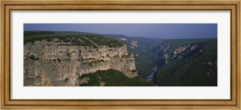 Framed Ardeche River, Provence, France Print