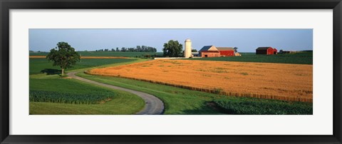 Framed Farm nr Mountville Lancaster Co PA USA Print