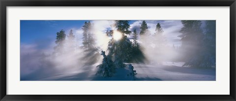 Framed West Thumb Geyser Basin Yellowstone National Park WY Print