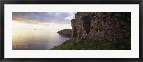 Framed Castle at the waterfront, Duntulm Castle, Isle Of Skye, Scotland Print