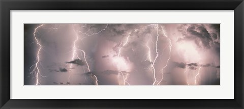 Framed Thunderstorm with Lightning Print