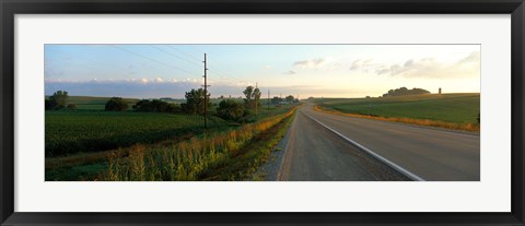 Framed Highway Eastern IA Print